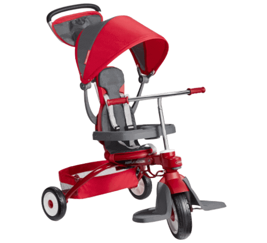 Radio Flyer Deluxe EZ Stroll N Trike Toddler Trikes with Parent Handle - Best Tricycles with Push Handles